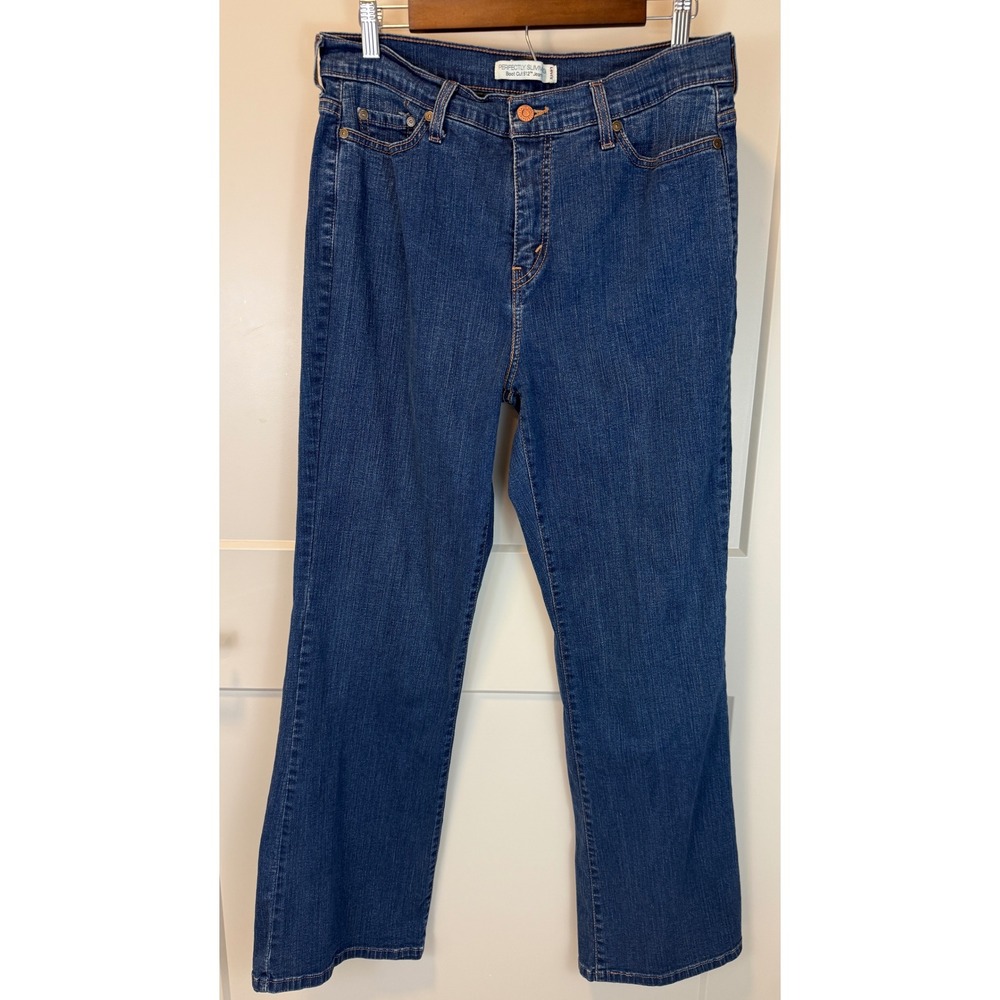 Levi's 512 Perfectly Slimming Bootcut Jeans Women's Size 14M‎ Dark Wash